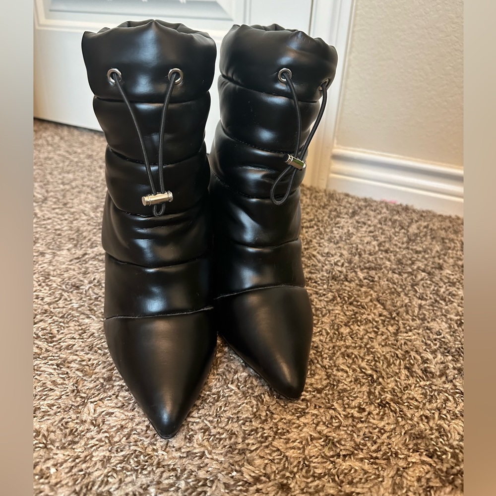 Steve Madden Black Ankle Booty, Size: 7